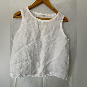 Eileen Fisher XS White linen  top